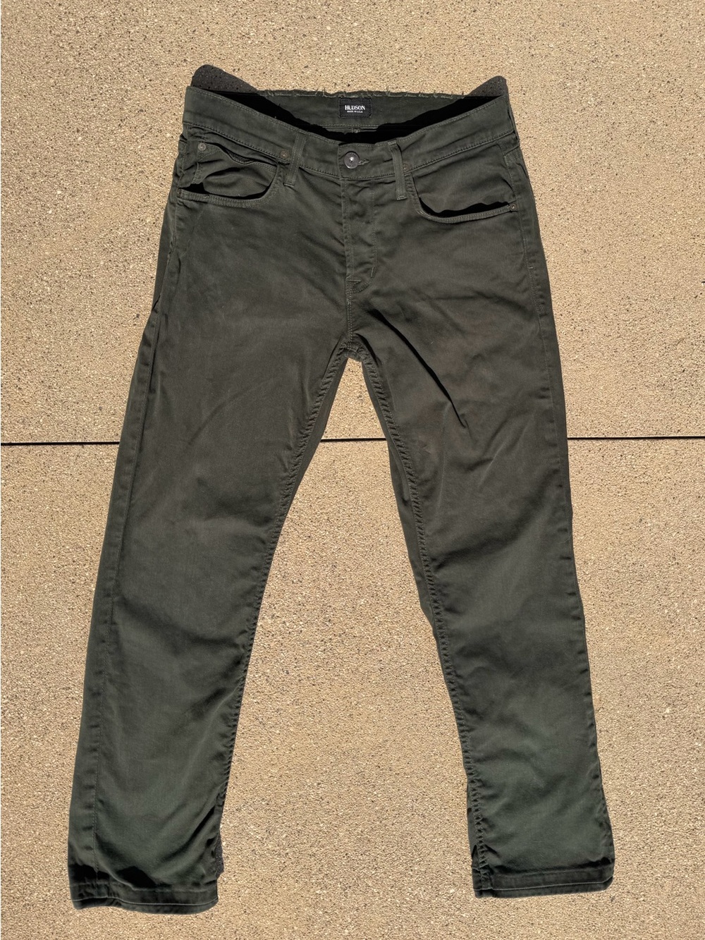 Men's Hudson Byron Straight Leg Jeans in Cypress Green 33 - 30